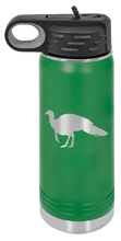 Load image into Gallery viewer, Turkey Silhouette Laser Engraved Water Bottle (Etched)
