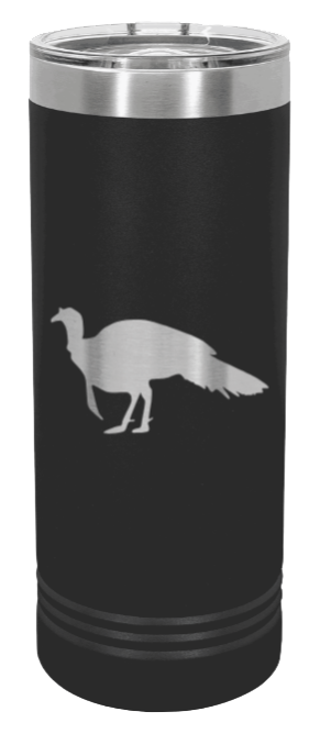 Turkey Silhouette Laser Engraved Skinny Tumbler (Etched)