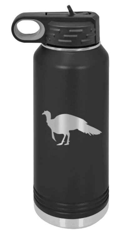 Turkey Silhouette Laser Engraved Water Bottle (Etched)