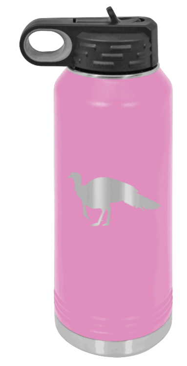 Turkey Silhouette - 32oz Water Bottle- Light Purple