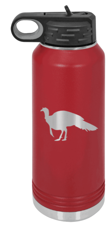 Turkey Silhouette - 32oz Water Bottle- Maroon