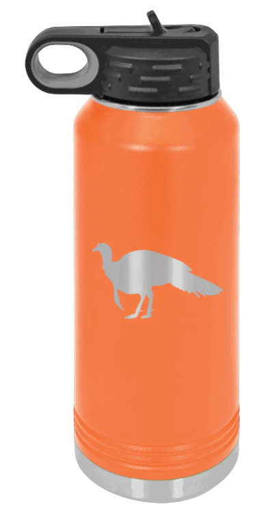 Turkey Silhouette - 32oz Water Bottle- Orange