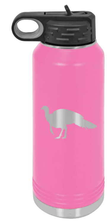 Turkey Silhouette - 32oz Water Bottle- Pink