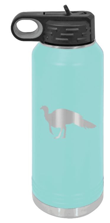 Turkey Silhouette - 32oz Water Bottle- Teal