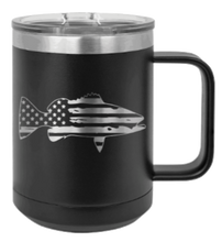 Load image into Gallery viewer, Distressed Flag Fish Laser Engraved Mug (Etched)
