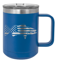 Load image into Gallery viewer, Distressed Flag Fish Laser Engraved Mug (Etched)
