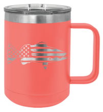 Load image into Gallery viewer, Distressed Flag Fish Laser Engraved Mug (Etched)
