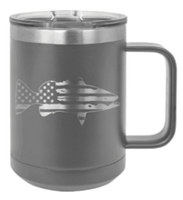 Load image into Gallery viewer, Distressed Flag Fish Laser Engraved Mug (Etched)
