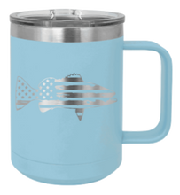 Load image into Gallery viewer, Distressed Flag Fish Laser Engraved Mug (Etched)
