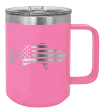 Load image into Gallery viewer, Distressed Flag Fish Laser Engraved Mug (Etched)
