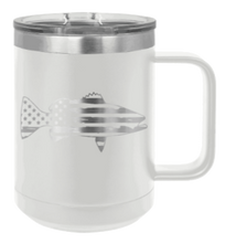 Load image into Gallery viewer, Distressed Flag Fish Laser Engraved Mug (Etched)
