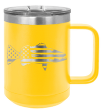 Load image into Gallery viewer, Distressed Flag Fish Laser Engraved Mug (Etched)
