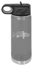 Load image into Gallery viewer, Distressed Flag Fish Laser Engraved Water Bottle (Etched)
