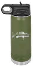 Load image into Gallery viewer, Distressed Flag Fish Laser Engraved Water Bottle (Etched)
