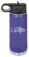 Load image into Gallery viewer, Distressed Flag Fish Laser Engraved Water Bottle (Etched)
