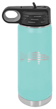 Load image into Gallery viewer, Distressed Flag Fish Laser Engraved Water Bottle (Etched)
