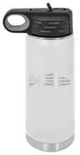 Load image into Gallery viewer, Distressed Flag Fish Laser Engraved Water Bottle (Etched)
