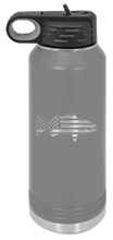 Load image into Gallery viewer, Distressed Flag Fish Laser Engraved Water Bottle (Etched)
