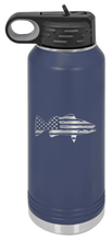 Load image into Gallery viewer, Distressed Flag Fish Laser Engraved Water Bottle (Etched)
