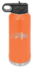 Load image into Gallery viewer, Distressed Flag Fish Laser Engraved Water Bottle (Etched)
