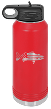 Load image into Gallery viewer, Distressed Flag Fish Laser Engraved Water Bottle (Etched)
