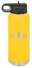 Load image into Gallery viewer, Distressed Flag Fish Laser Engraved Water Bottle (Etched)
