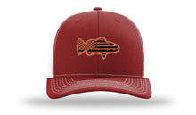 Load image into Gallery viewer, Distressed Flag Bass Leather Patch Richardson 112 Hat
