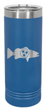 Load image into Gallery viewer, Tristar Fish Laser Engraved Skinny Tumbler (Etched)
