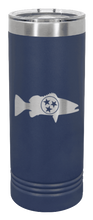 Load image into Gallery viewer, Tristar Fish Laser Engraved Skinny Tumbler (Etched)
