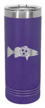 Load image into Gallery viewer, Tristar Fish Laser Engraved Skinny Tumbler (Etched)
