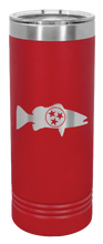 Load image into Gallery viewer, Tristar Fish Laser Engraved Skinny Tumbler (Etched)
