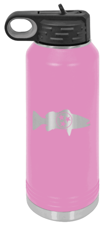 Tristar Fish - 32oz Water Bottle- Light Purple