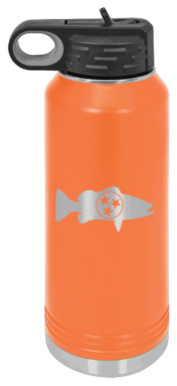 Tristar Fish - 32oz Water Bottle- Orange