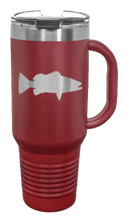 Load image into Gallery viewer, Bass Silhouette 40oz Handle Mug Laser Engraved
