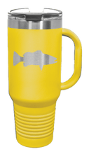 Load image into Gallery viewer, Bass Silhouette 40oz Handle Mug Laser Engraved
