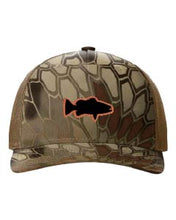 Load image into Gallery viewer, Bass Leather Patch Richardson 112 Duck Camo Hat
