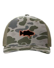 Load image into Gallery viewer, Bass Leather Patch Richardson 112 Duck Camo Hat
