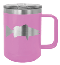 Load image into Gallery viewer, Bass Silhouette Laser Engraved Mug (Etched)
