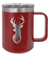 Load image into Gallery viewer, Tristar Flag Deer Laser Engraved Mug (Etched)
