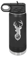 Load image into Gallery viewer, TriStar Flag Deer Laser Engraved Water Bottle (Etched)
