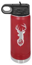 Load image into Gallery viewer, TriStar Flag Deer Laser Engraved Water Bottle (Etched)
