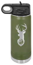 Load image into Gallery viewer, TriStar Flag Deer Laser Engraved Water Bottle (Etched)
