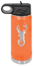 Load image into Gallery viewer, TriStar Flag Deer Laser Engraved Water Bottle (Etched)
