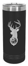 Load image into Gallery viewer, Tristar Flag Deer Laser Engraved Skinny Tumbler (Etched)
