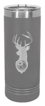 Load image into Gallery viewer, Tristar Flag Deer Laser Engraved Skinny Tumbler (Etched)
