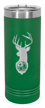 Load image into Gallery viewer, Tristar Flag Deer Laser Engraved Skinny Tumbler (Etched)
