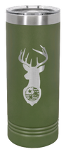 Load image into Gallery viewer, Tristar Flag Deer Laser Engraved Skinny Tumbler (Etched)
