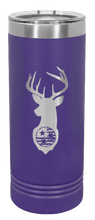 Load image into Gallery viewer, Tristar Flag Deer Laser Engraved Skinny Tumbler (Etched)
