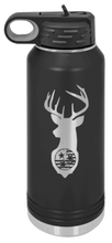 Load image into Gallery viewer, TriStar Flag Deer Laser Engraved Water Bottle (Etched)
