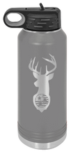 Load image into Gallery viewer, TriStar Flag Deer Laser Engraved Water Bottle (Etched)
